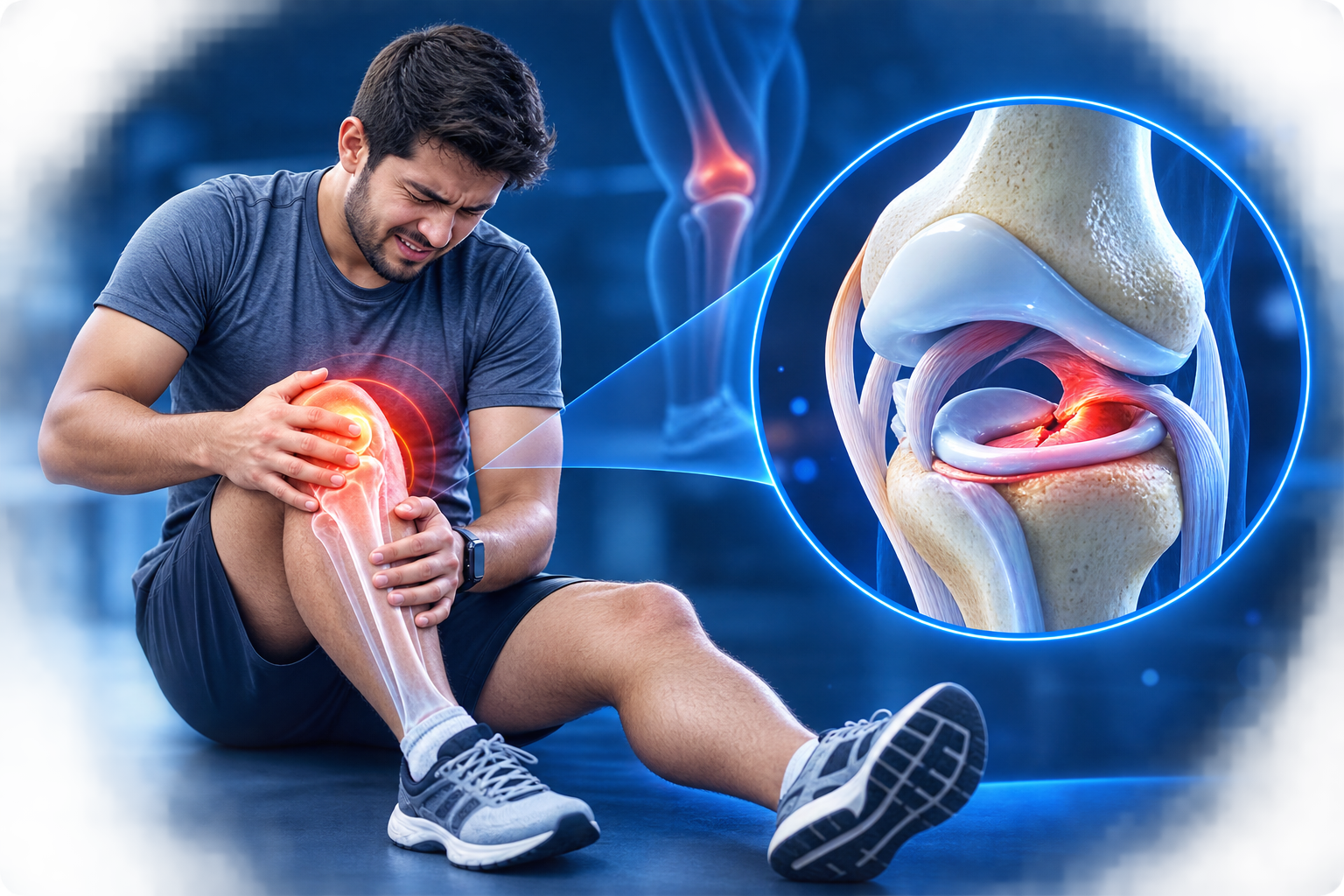 Meniscus Anatomy showing a medial tear